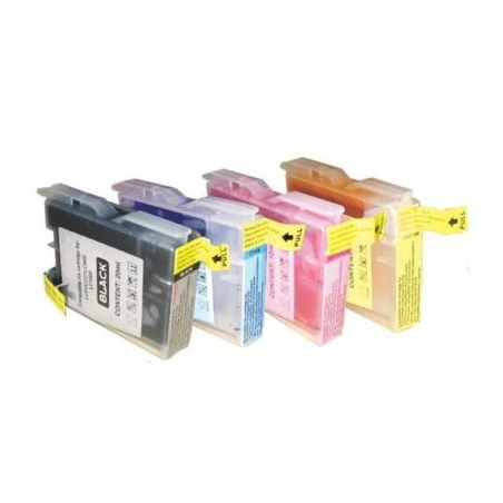 Pack 4 cartouches compatibles Brother LC-970 / LC-1000 – Noir & Couleurs