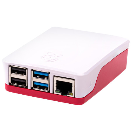 Raspberry Pi 4 Model B Official Case, Plastic, Red/White