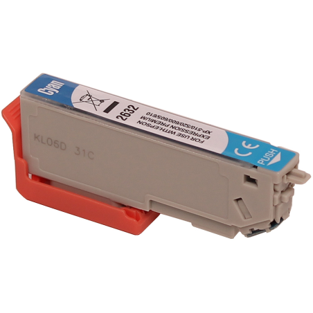 Cartouche d'encre compatible Epson T-2632 26XL – Cyan (15,5 ml)