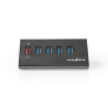 Nedis USB Hub 5-Port QC3.0 / USB 3.2 Gen1 - Black