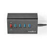 Nedis USB Hub 5-Poorts QC3.0 / USB 3.2 Gen1 - Zwart