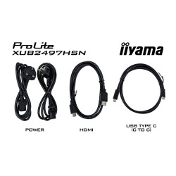 iiyama ProLite XUB2497HSN-W2 – Moniteur 23,8" IPS Full HD 100 Hz avec USB-C