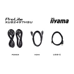 iiyama ProLite XUB2497HSN-B2 – Moniteur 23,8" IPS Full HD 100 Hz avec USB-C