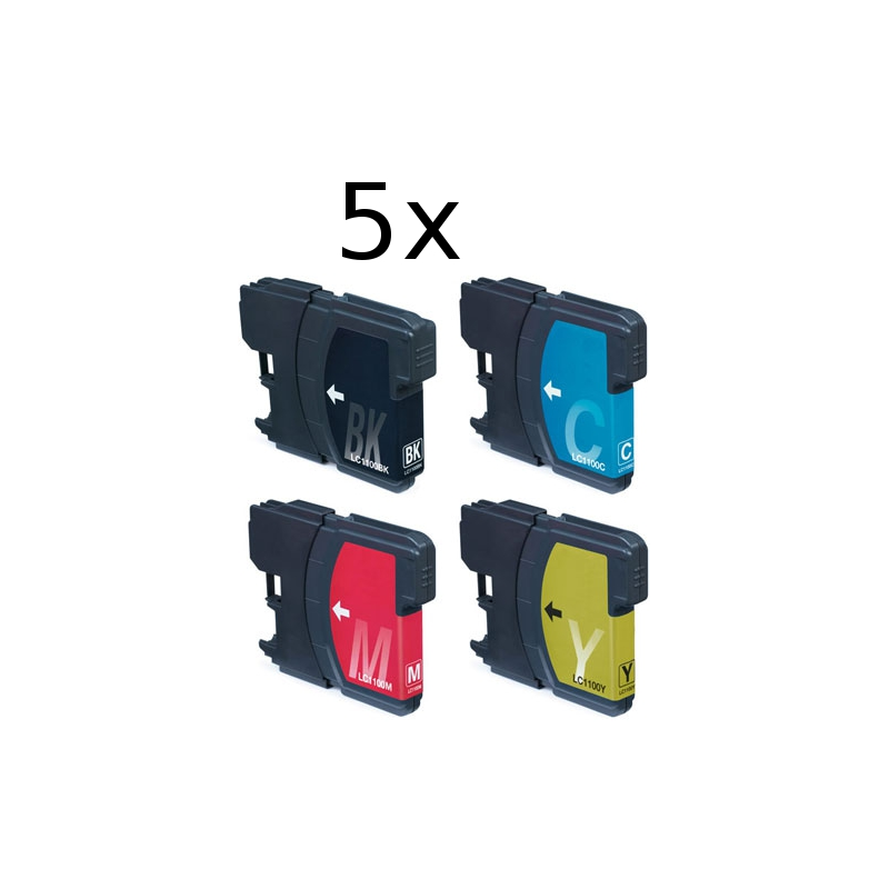20 cartouches compatibles pour imprimante Brother LC-980 / LC-1100