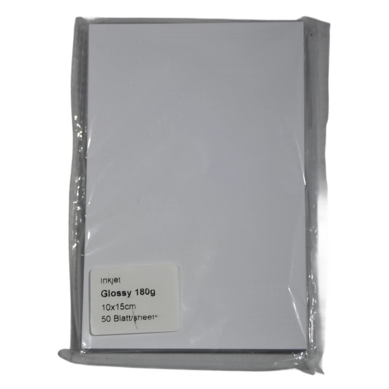 Inkjetpaper photo Glossy 10x15cm 180 Gramm 50 sheet