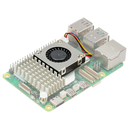 Cooling Fan without Case, Heavy Load, Raspberry Pi 5 Model B Boards