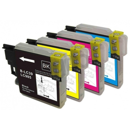 4 compatibele inktpatronen voor Brother LC-985 printer