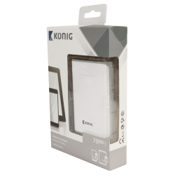 König batterie de secours pour telephone Lithium-ion 7500 mAh USB Blanc