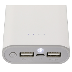 König Draagbare Powerbank Lithium-Ion 7500 mAh USB Wit