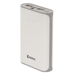 König Draagbare Powerbank Lithium-Ion 7500 mAh USB Wit