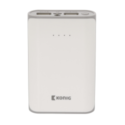 König batterie de secours pour telephone Lithium-ion 7500 mAh USB Blanc