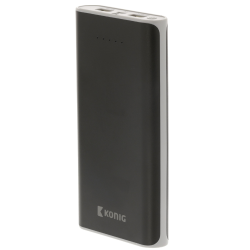 König Draagbare Powerbank 20000 mAh USB Zwart