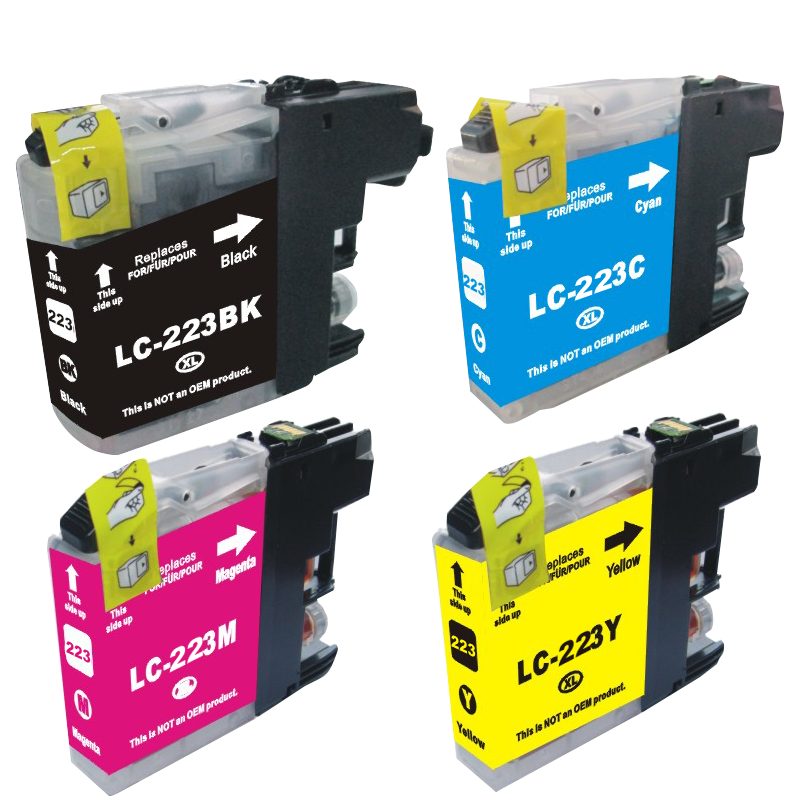 4 compatible cartridges for Brother LC-223 printer