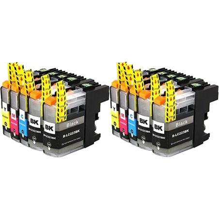 10 compatible cartridges for Brother LC-223 printer