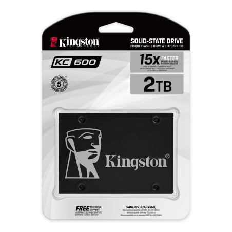 SSD Kingston KC600 2048 Go SATA 2.5" - Performances fiables pour une expérience informatique améliorée