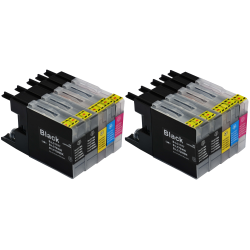 10 compatibele inktpatronen voor Brother LC-1280 printer